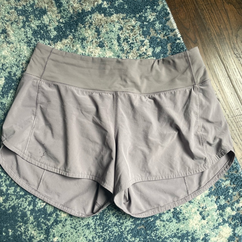Lululemon Athletica Purple Athletic Shorts with Modern Streamlined Design